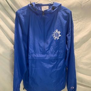 Champion 1/4 zip windbreaker, packable! unisex - size M